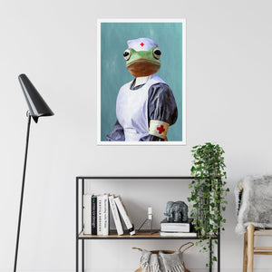 The Nurse: Animal Art Poster - Paw & Glory - Dog Portraits - Pet Portraits