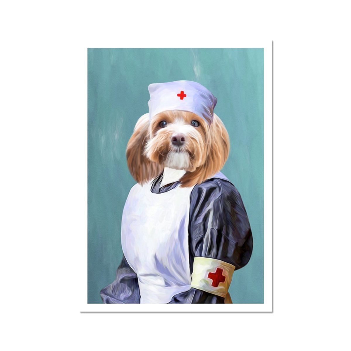 The Nurse: Custom Pet Poster - Paw & Glory - Dog Portraits - Pet Portraits