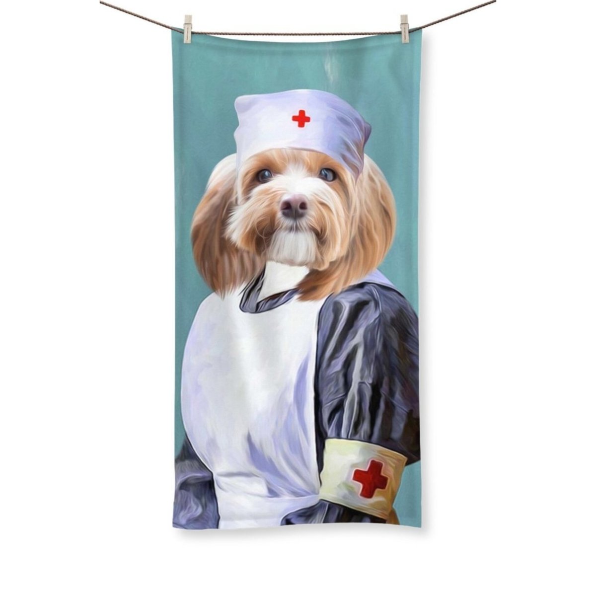 Pet Portraits | The Nurse: Custom Pet Towel | Paw & Glory