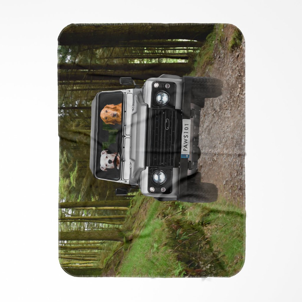 Pet Portraits | The Off-Roader: Custom Pet Blanket | Paw & Glory
