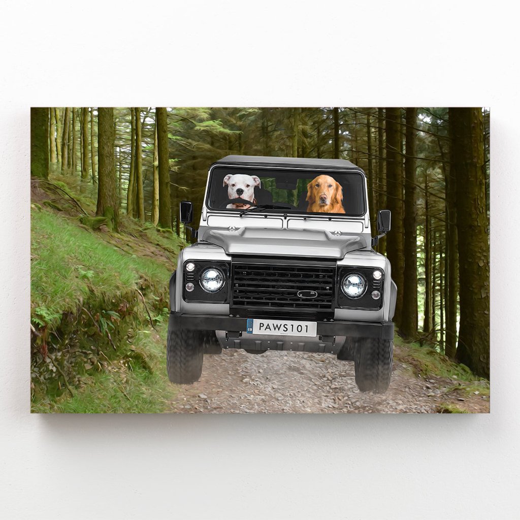 Pet Portraits | The Off-Roader: Custom Pet Canvas | Paw & Glory