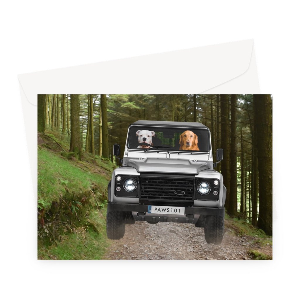 Pet Portraits | The Off-Roader: Custom Pet Greeting Card | Paw & Glory