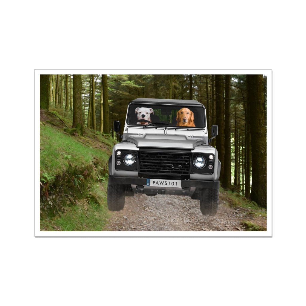 Pet Portraits | The Off-Roader: Custom Pet Poster | Paw & Glory