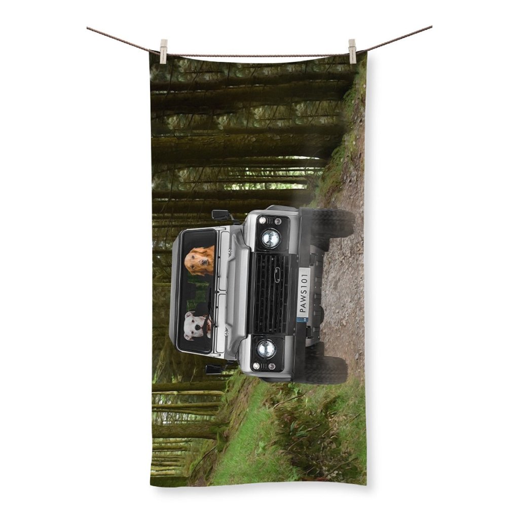 Pet Portraits | The Off-Roader: Custom Pet Towel | Paw & Glory