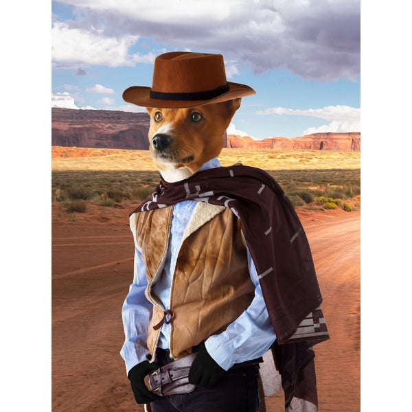 The Outlaw Custom Digital Download Pet Portrait | Pet Portrait From Photo | Paw & Glory