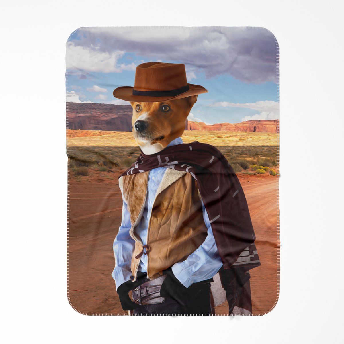 Pet Portraits | The Outlaw: Custom Pet Blanket | Paw & Glory