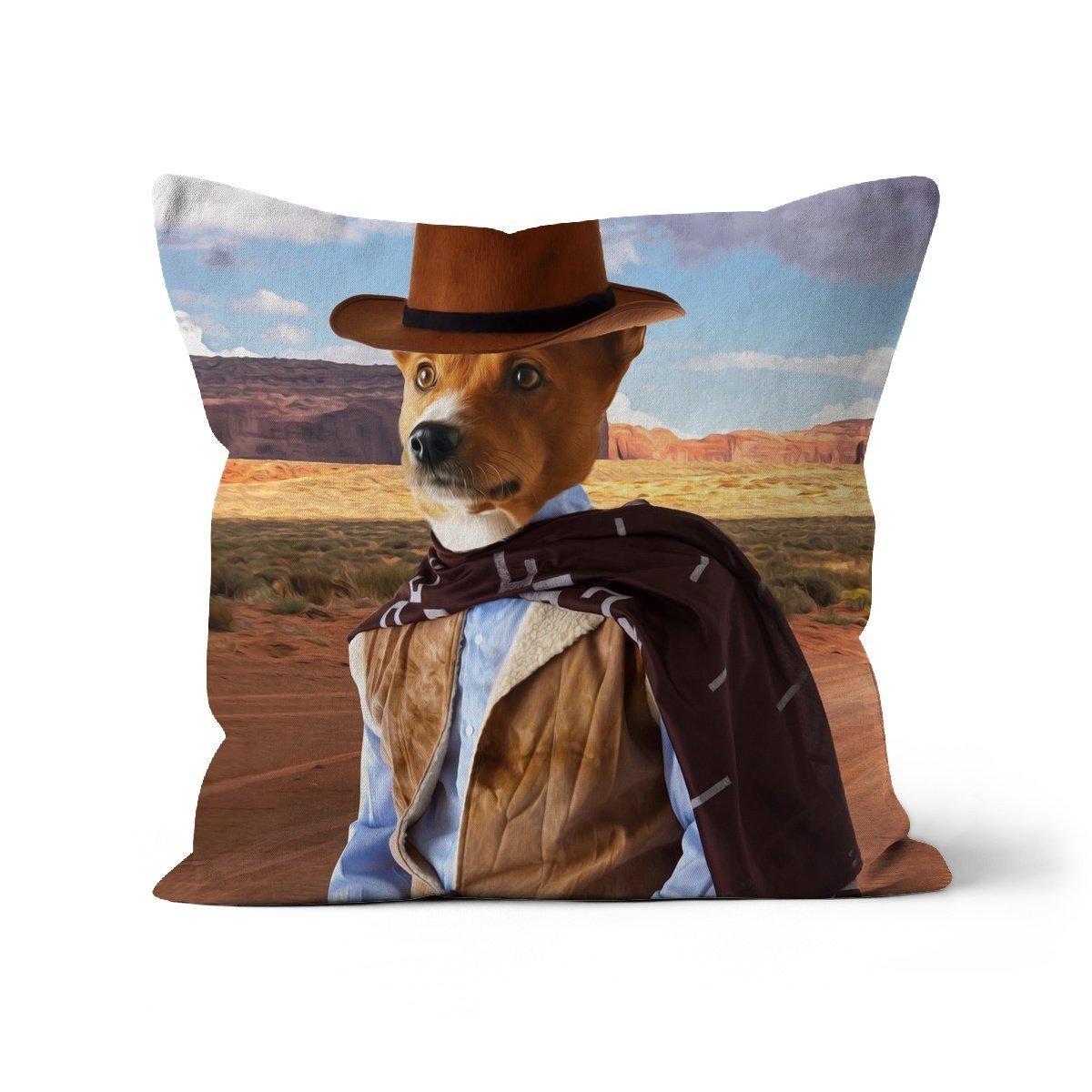 Pet Portraits | The Outlaw: Custom Pet Pillow | Paw & Glory