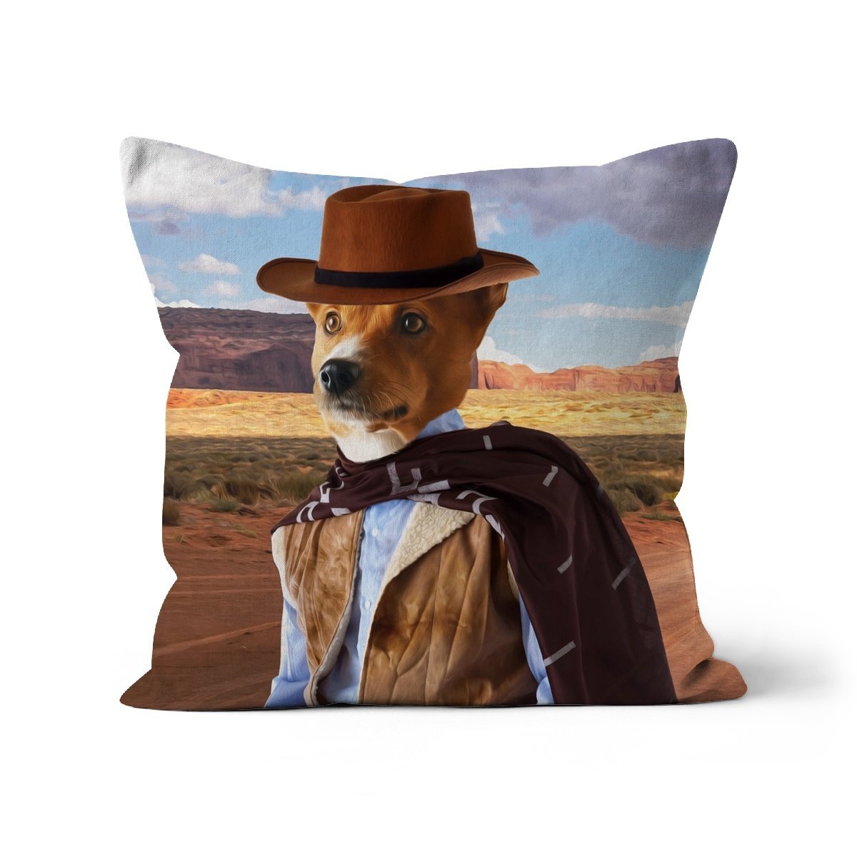 Pet Portraits | The Outlaw: Custom Pet Pillow | Paw & Glory