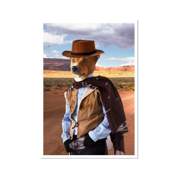 The Outlaw Custom Pet Poster | Pet Portrait Print | Paw & Glory