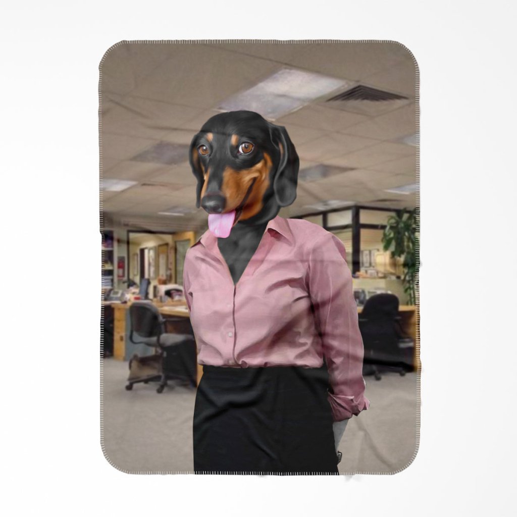 Pet Portraits | The Pam (The Office Inspired): Custom Pet Blanket | Paw & Glory