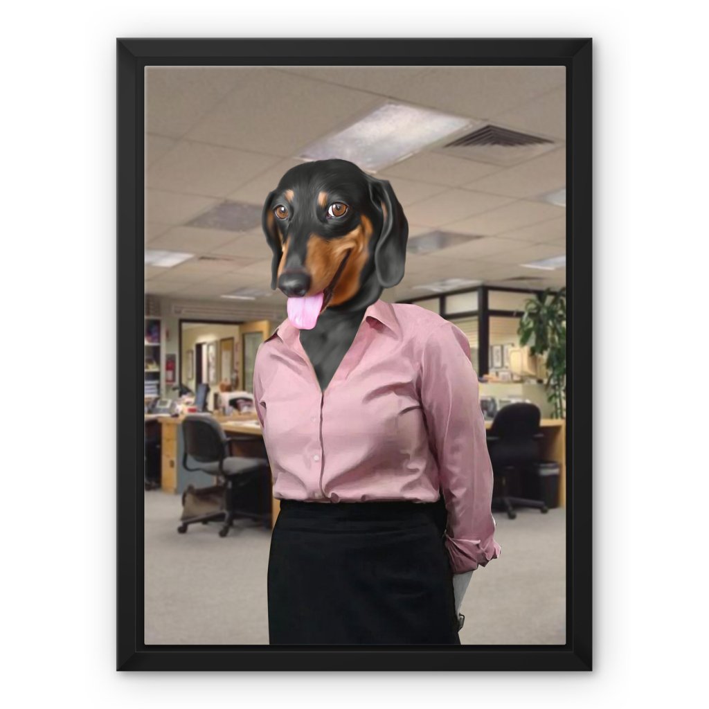 Pet Portraits | The Pam (The Office Inspired): Custom Pet Canvas | Paw & Glory