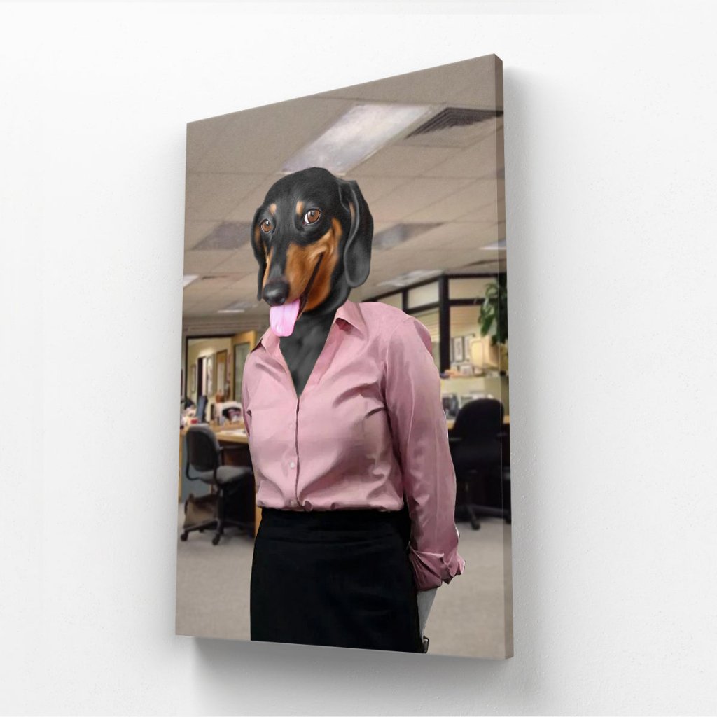 Pet Portraits | The Pam (The Office Inspired): Custom Pet Canvas | Paw & Glory