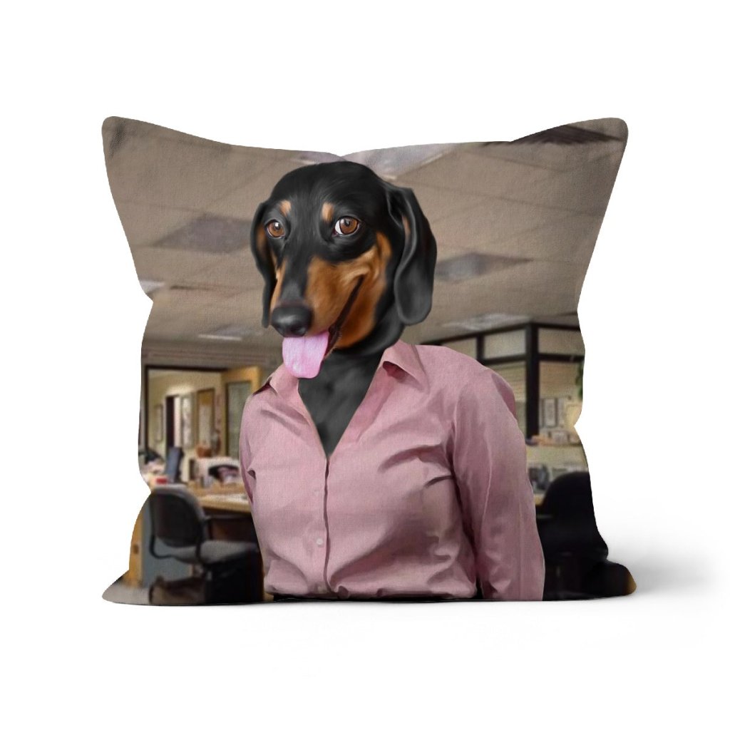 Pet Portraits | The Pam (The Office Inspired): Custom Pet Pillow | Paw & Glory