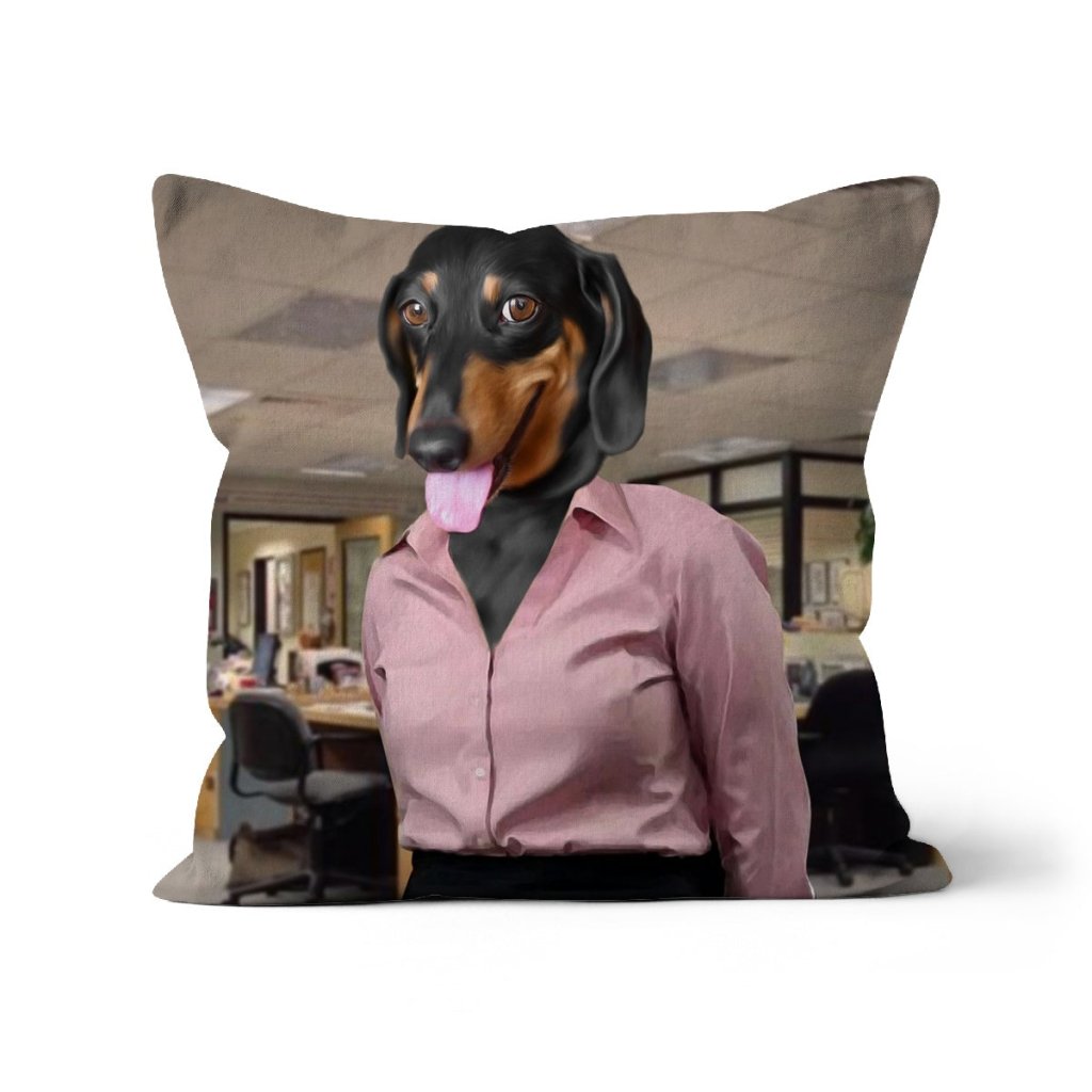 Pet Portraits | The Pam (The Office Inspired): Custom Pet Pillow | Paw & Glory