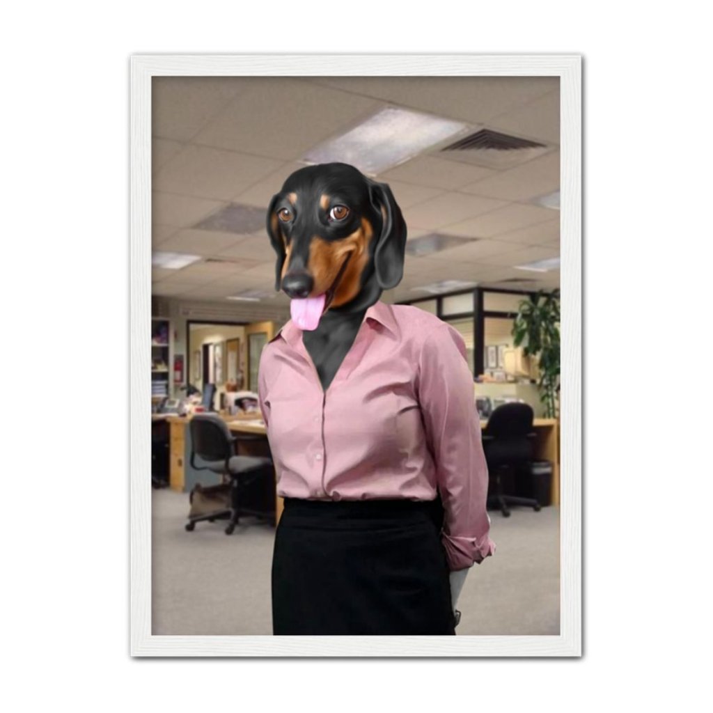 Pet Portraits | The Pam (The Office Inspired): Custom Pet Portrait | Paw & Glory