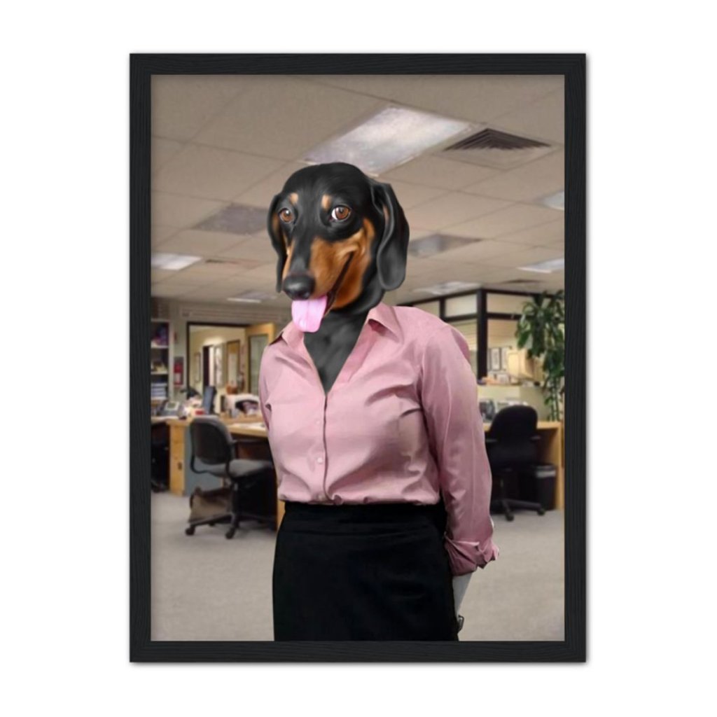 Pet Portraits | The Pam (The Office Inspired): Custom Pet Portrait | Paw & Glory