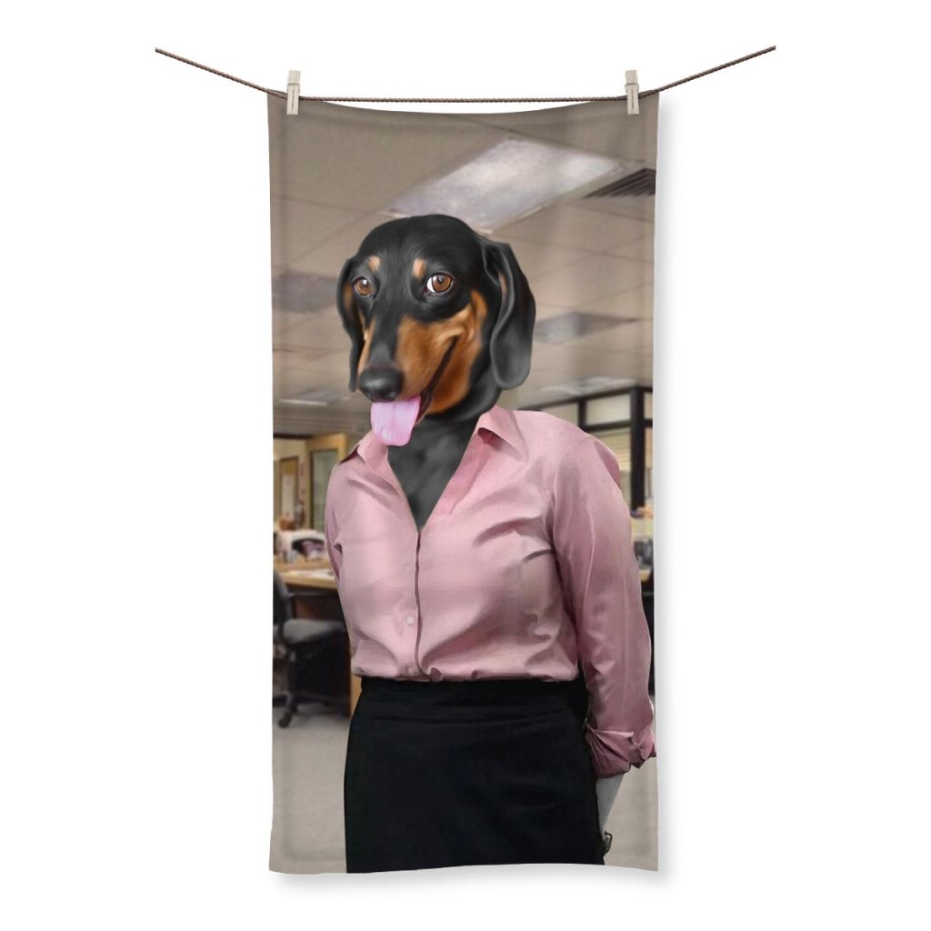 Pet Portraits | The Pam (The Office Inspired): Custom Pet Towel | Paw & Glory