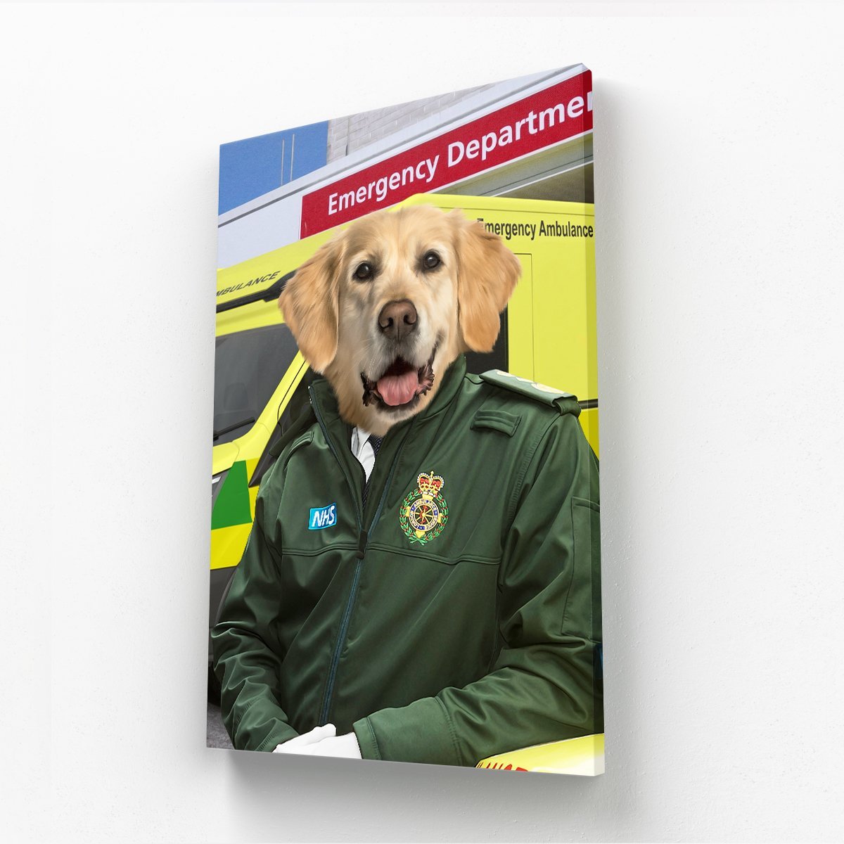 Pet Portraits | The Paramedic: Custom Pet Canvas | Paw & Glory