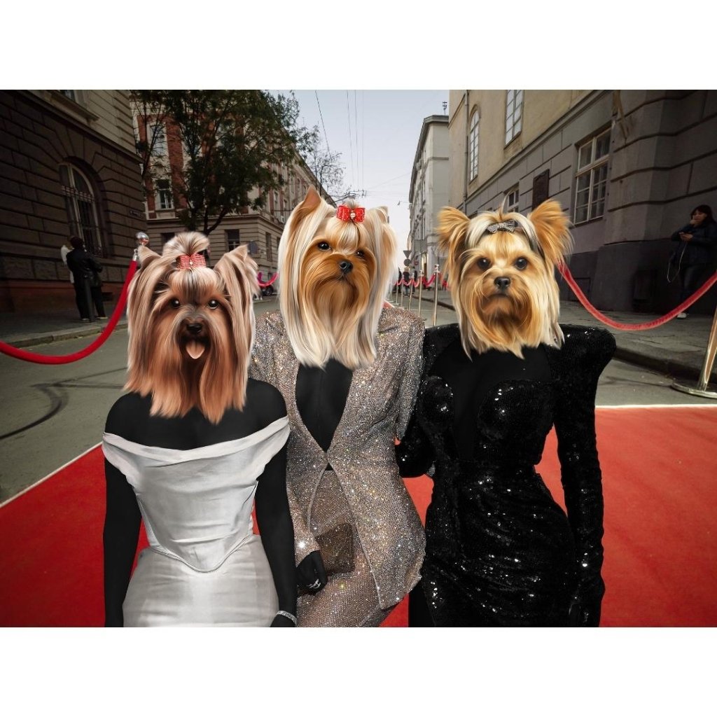 The Pawdashians: Custom Digital Download Pet Portrait - Paw & Glory - Dog Portraits - Pet Portraits