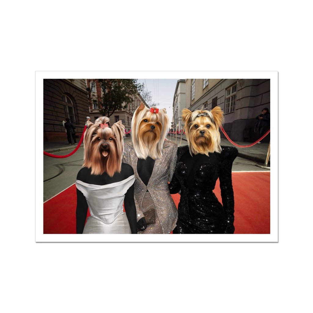 The Pawdashians: Custom Pet Portrait - Paw & Glory - Dog Portraits - Pet Portraits