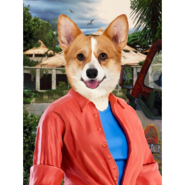 Dinosaur Botanist Custom Digital Download Pet Portrait | Paw & Glory