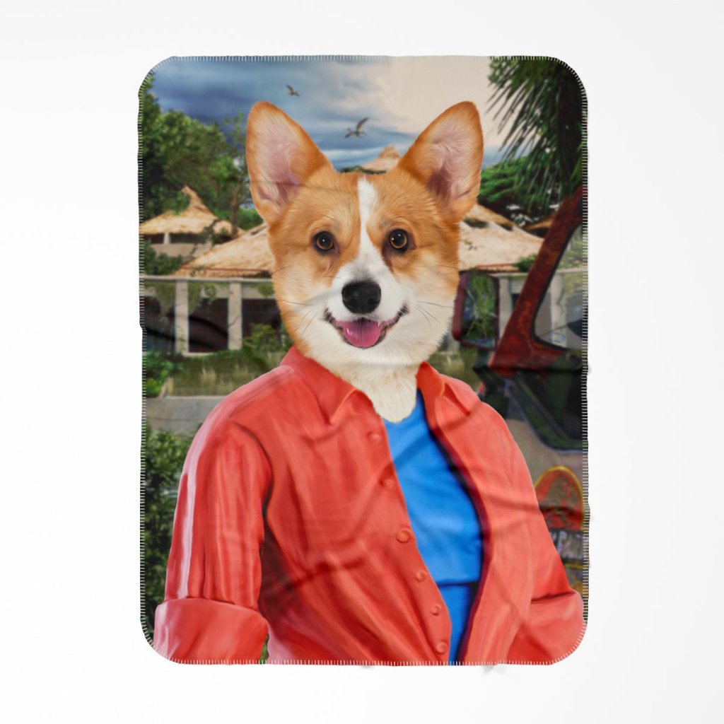 Pet Portraits | The Pawleobotanis (Jurassic Park Inspired): Custom Pet Blanket | Paw & Glory