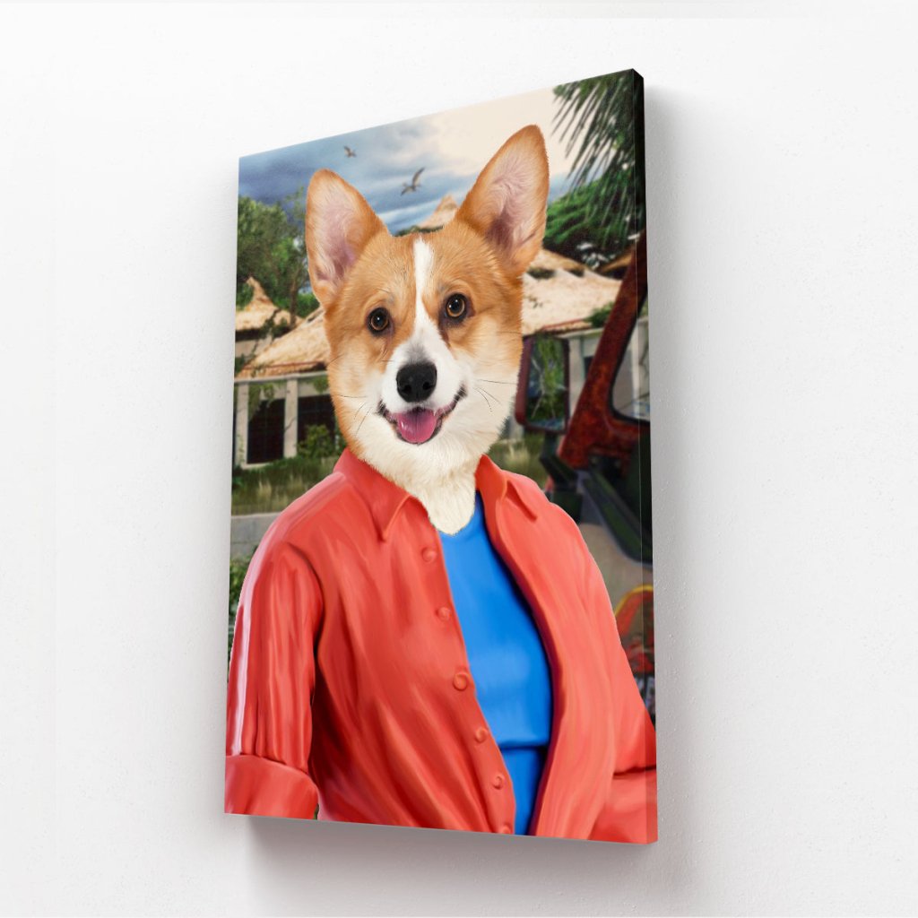 Pet Portraits | The Pawleobotanis (Jurassic Park Inspired): Custom Pet Canvas | Paw & Glory