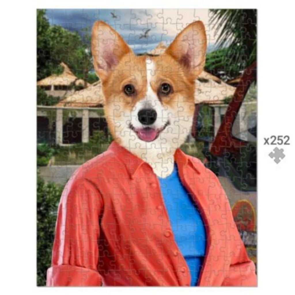 Pet Portraits | The Pawleobotanis (Jurassic Park Inspired): Custom Pet Puzzle | Paw & Glory