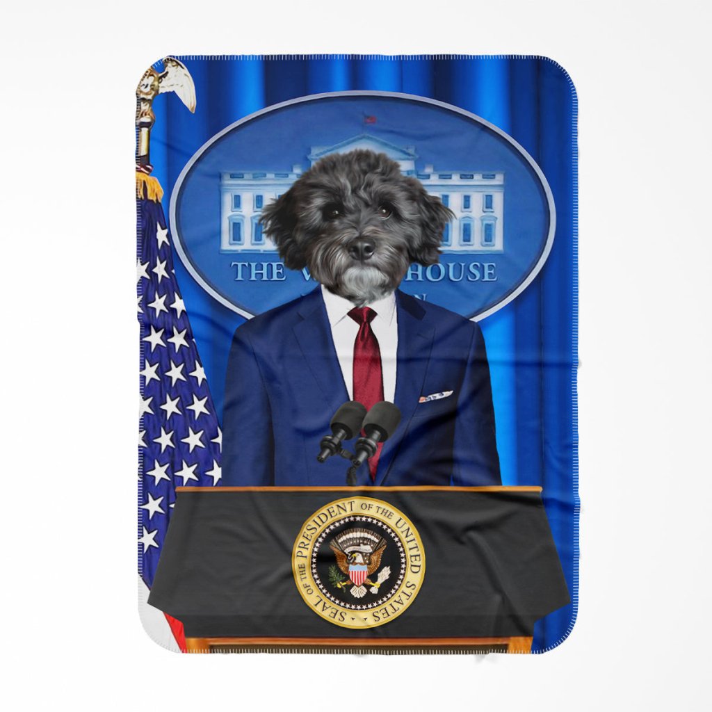 Pet Portraits | The Pawresident: Custom Pet Blanket | Paw & Glory