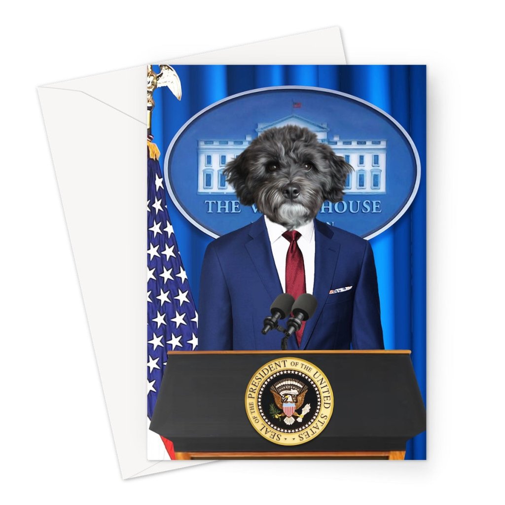 Pet Portraits | The Pawresident: Custom Pet Greeting Card | Paw & Glory