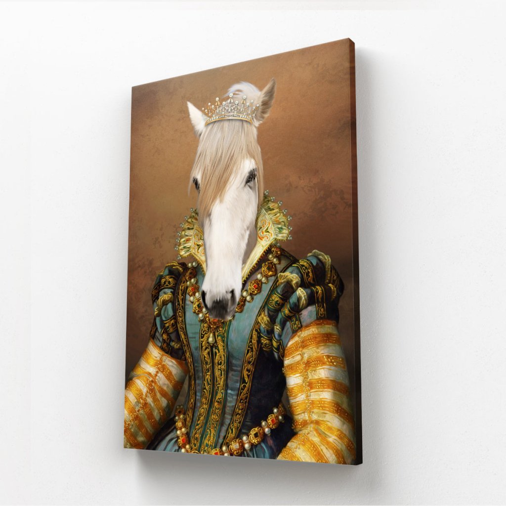 Pet Portraits | The Pearl Princess: Animal Art Canvas | Paw & Glory