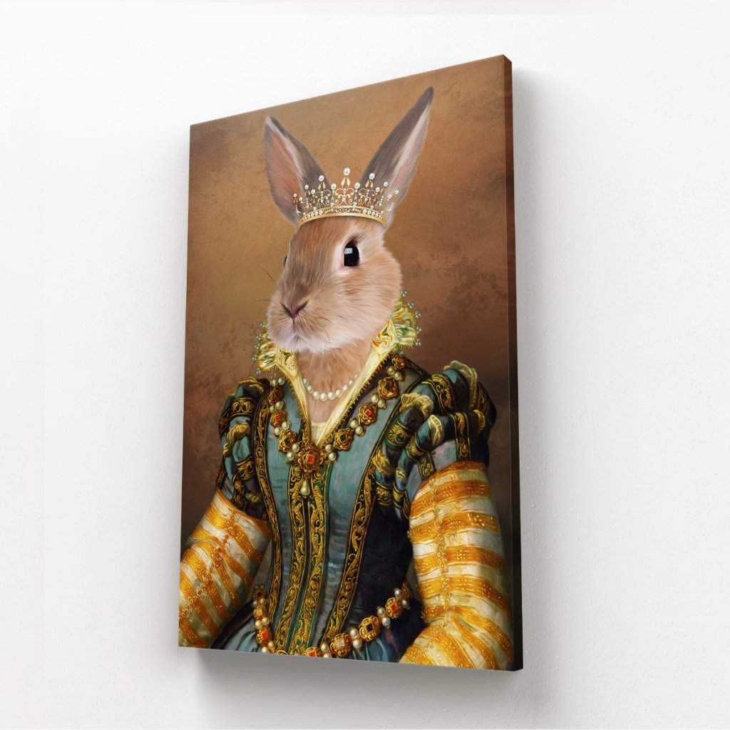 Pet Portraits | The Pearl Princess: Animal Art Canvas | Paw & Glory