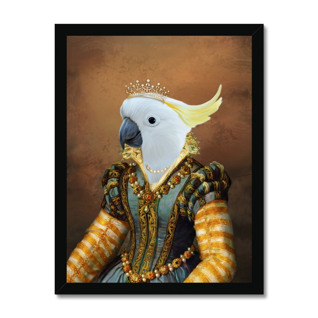 The Pearl Princess: Animal Art Framed Portrait - Paw & Glory - Dog Portraits - Pet Portraits