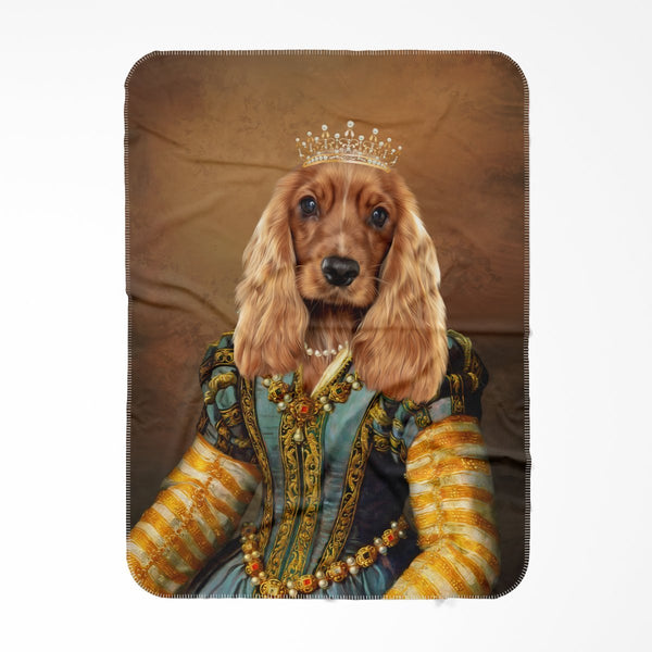 The Pearl Princess: Custom Pet Blanket | royal pet portrait | Paw & Glory