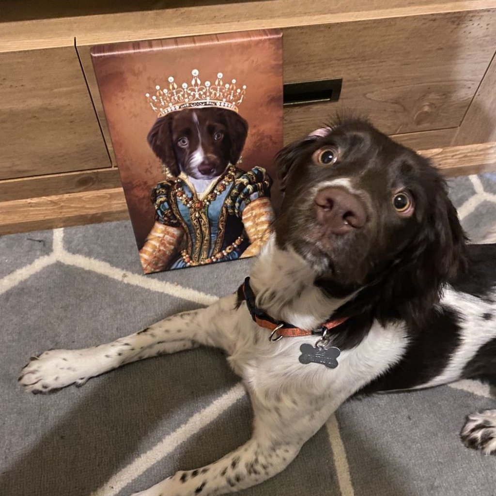 Pet Portraits | The Pearl Princess: Custom Pet Canvas | Paw & Glory
