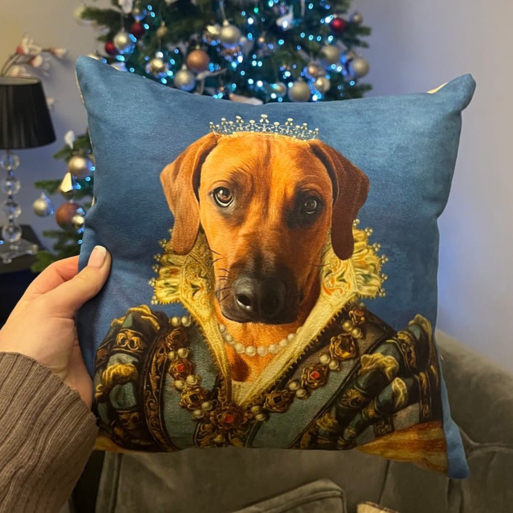 Pet Portraits | The Pearl Princess: Custom Pet Pillow | Paw & Glory
