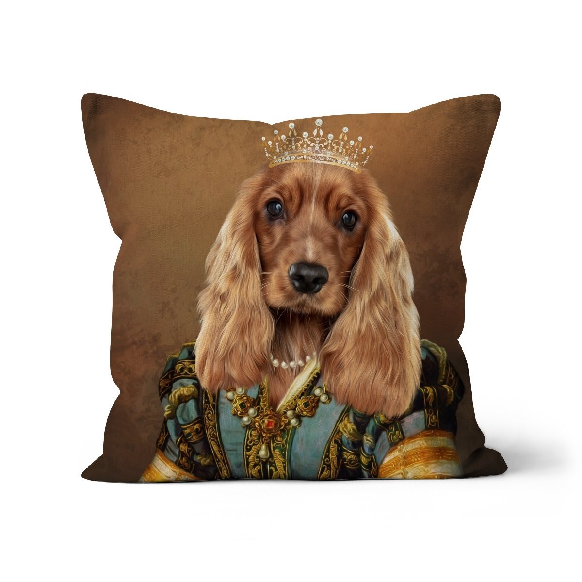 The Pearl Princess: Custom Pet Pillow - Paw & Glory - Dog Portraits - Pet Portraits