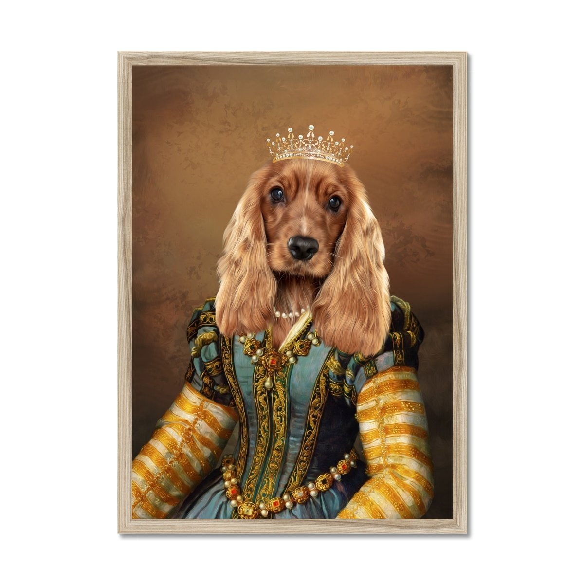 The Pearl Princess: Custom Pet Portrait | royal pet portrait | Paw & Glory