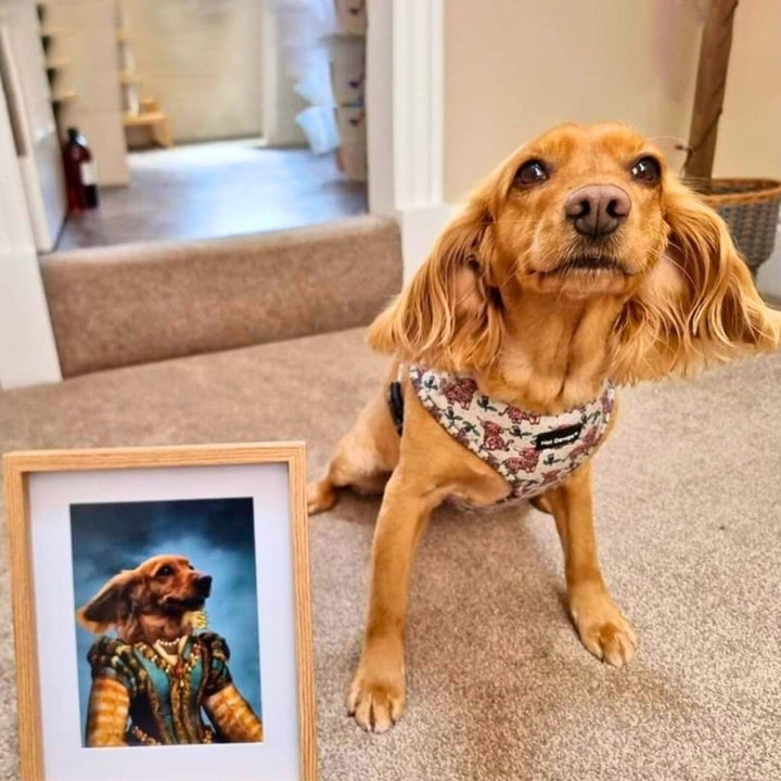 The Pearl Princess: Custom Pet Portrait | framed pet portrait | Paw & Glory