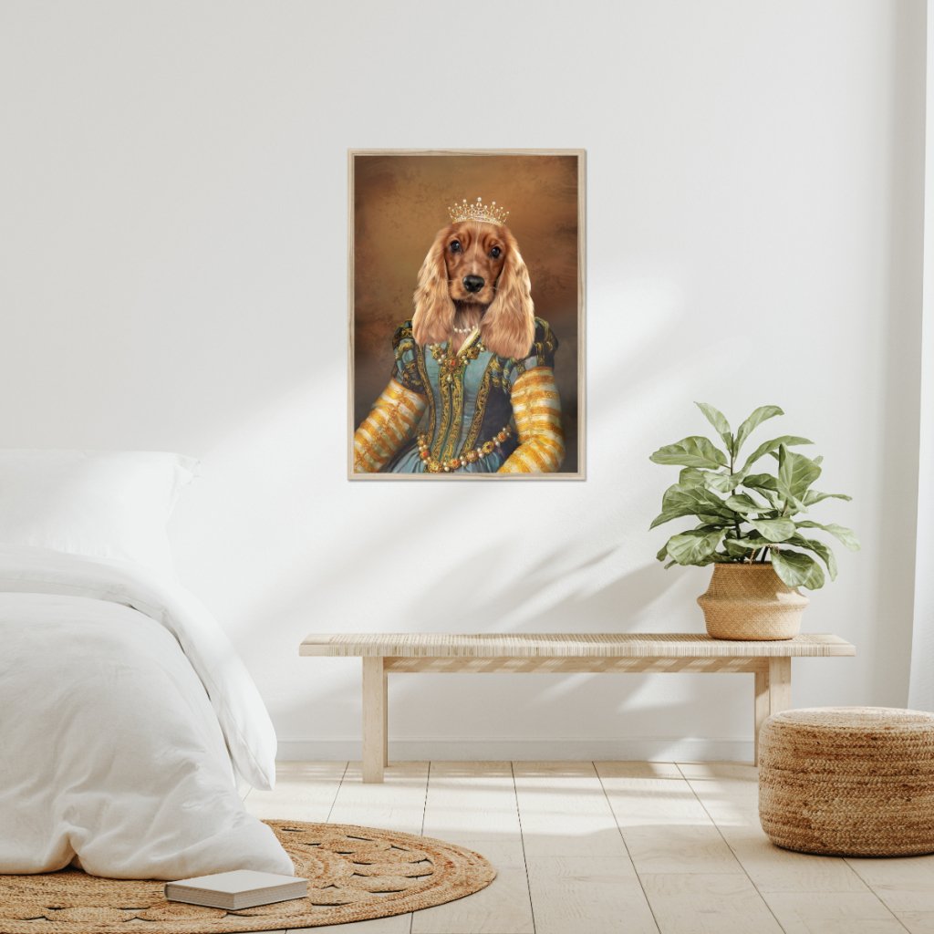 The Pearl Princess: Custom Pet Portrait | royal pet portrait | Paw & Glory