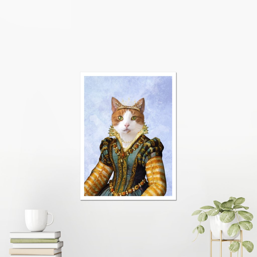 The Pearl Princess: Custom Pet Poster - Paw & Glory - Dog Portraits - Pet Portraits