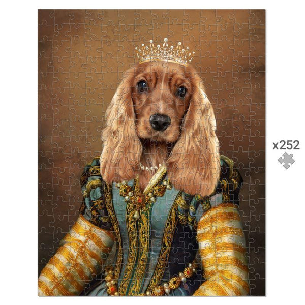 The Pearl Princess: Custom Pet Puzzle | royal pet portrait | Paw & Glory