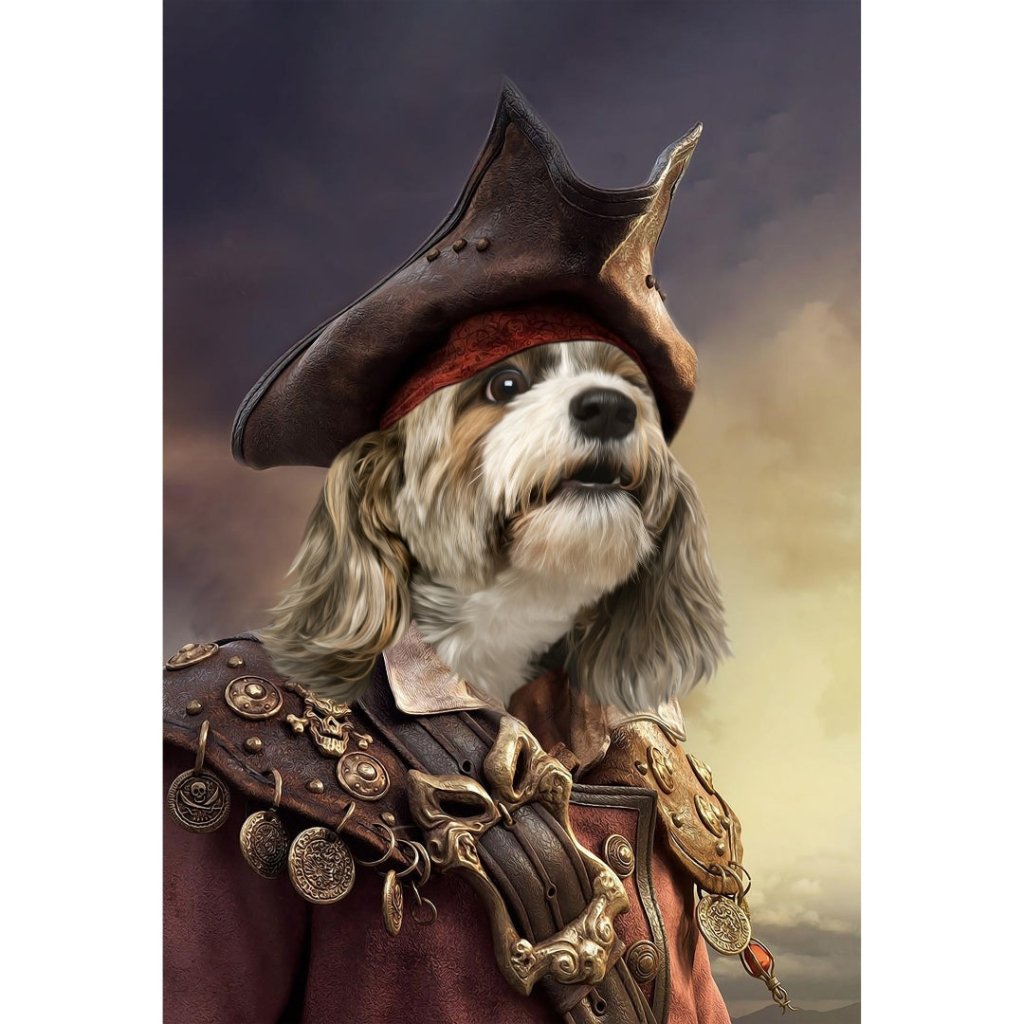 Pet Portraits | The Pirate: Custom Digital Download Pet Portrait | Paw & Glory