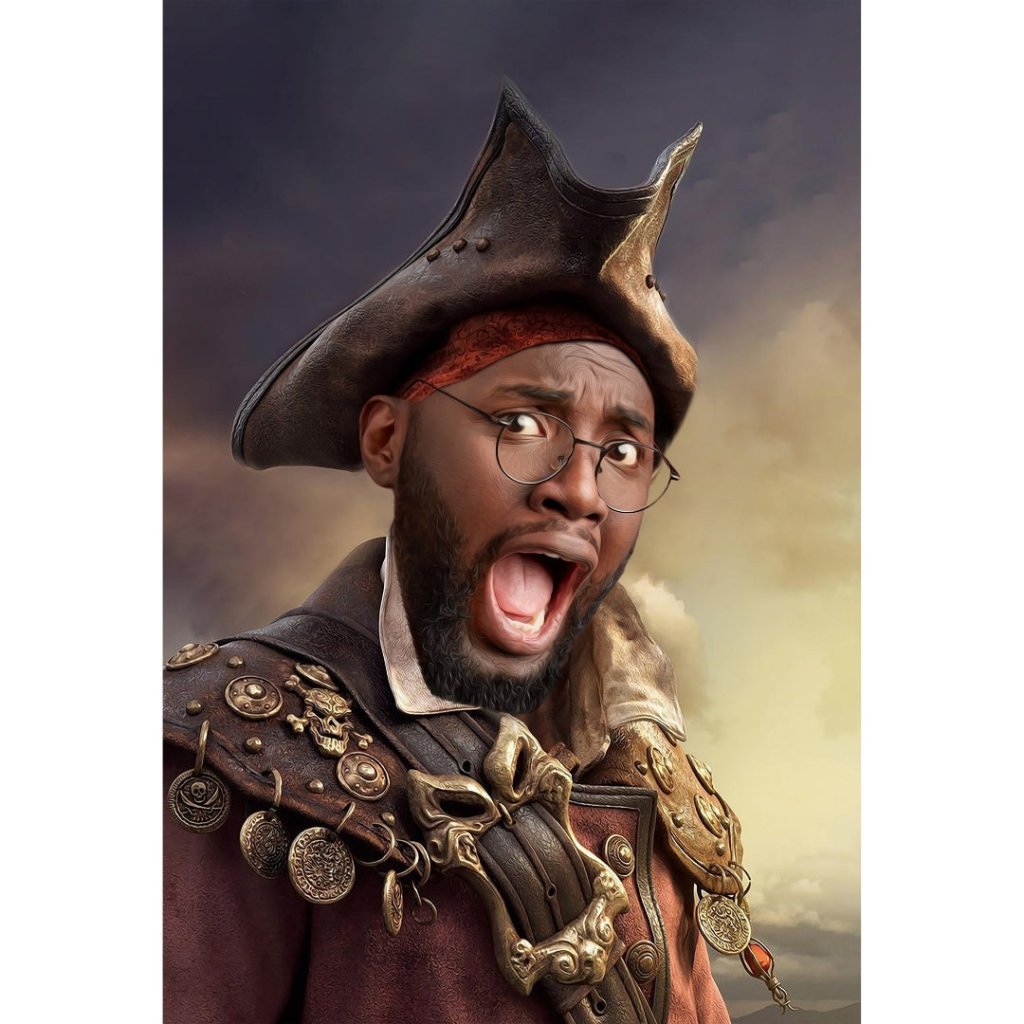 Pet Portraits | The Pirate : Custom Digital Download Pet Portrait | Paw & Glory
