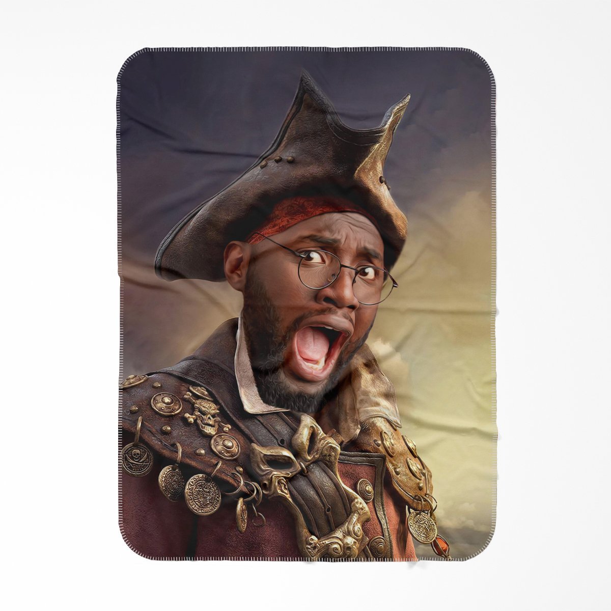 Pet Portraits | The Pirate: Custom Hooman Blanket | Paw & Glory