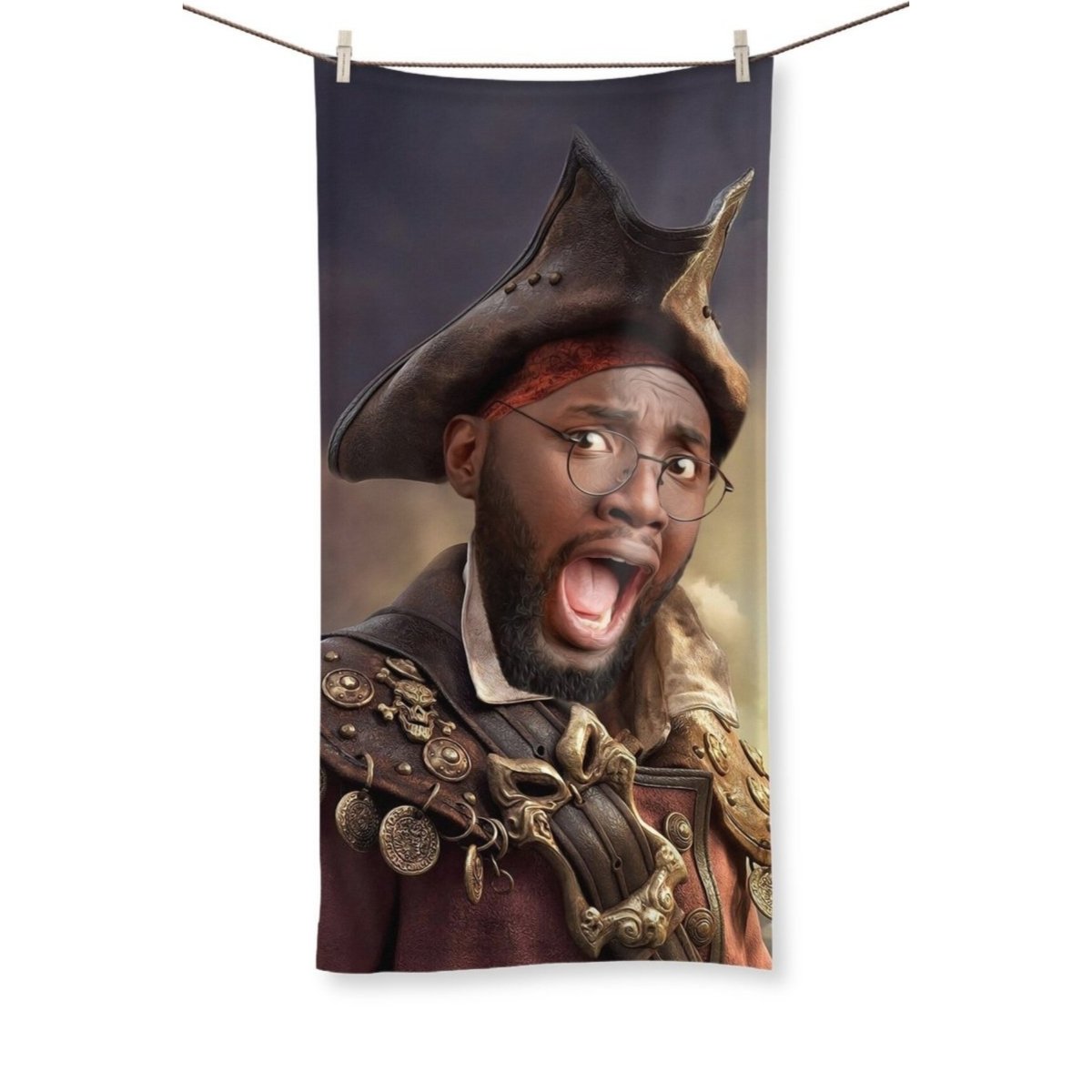 Pet Portraits | The Pirate: Custom Hooman Towel | Paw & Glory