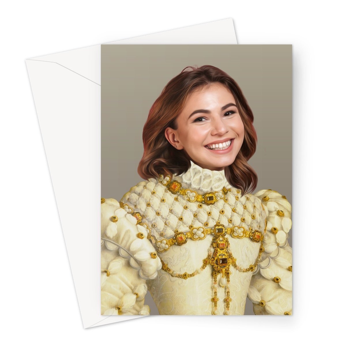 Pet Portraits | The Princess: Custom Hooman Greeting Card | Paw & Glory