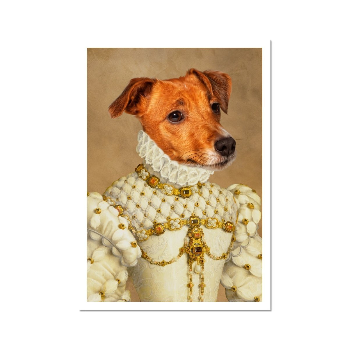 The Princess: Custom Pet Portrait - Paw & Glory - Dog Portraits - Pet Portraits