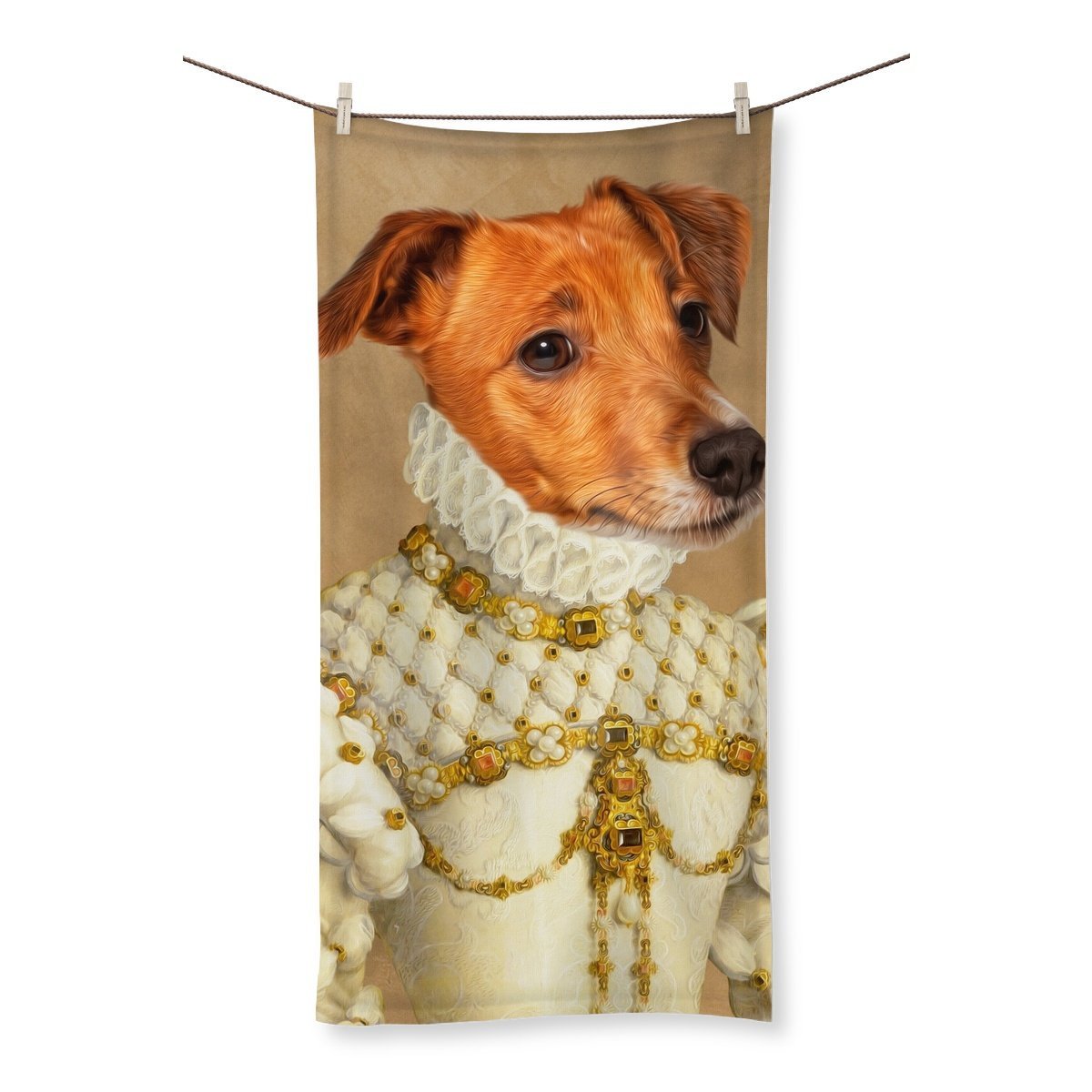 The Princess: Custom Pet Towel - Paw & Glory - Dog Portraits - Pet Portraits