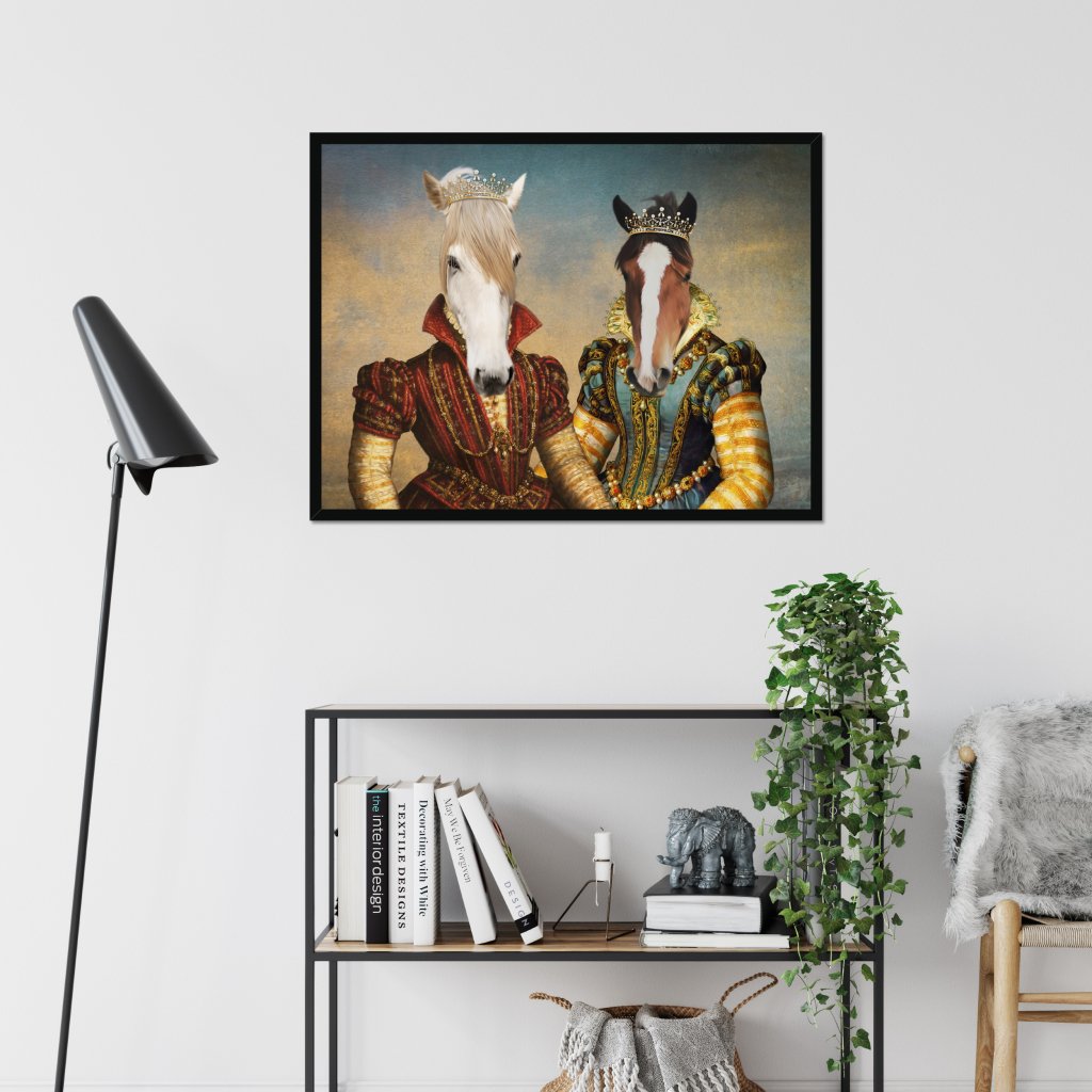 Pet Portraits | The Princesses: Animal Art Framed Portrait | Paw & Glory